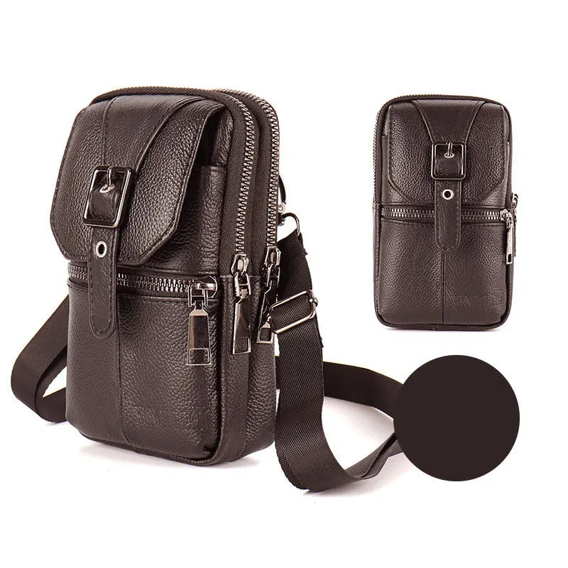 Pochette ceinture en cuir pour homme