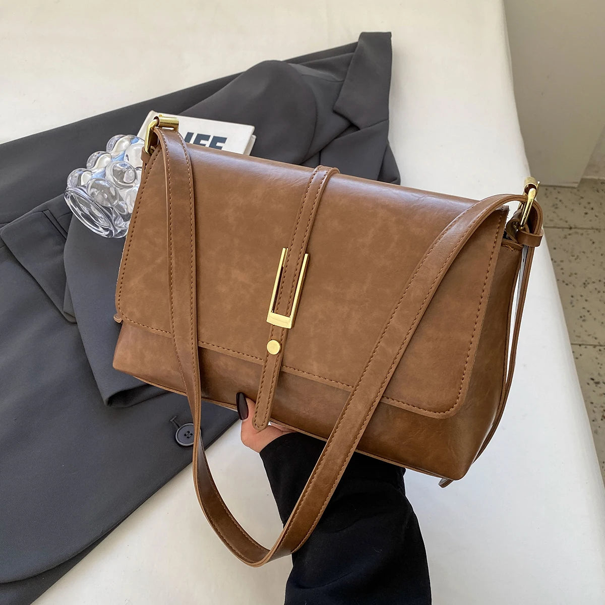 Sac à bandoulière pour femmes d'âge moyen et âgées, sac pour belle-mère, élégant, simple épaule, petit sac à dos