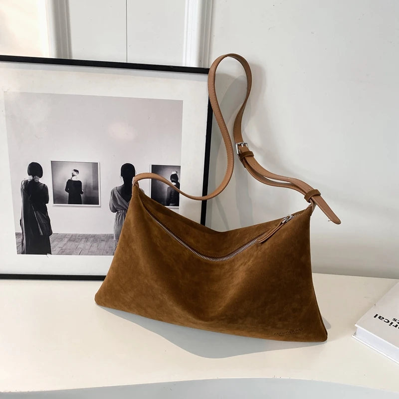 sac a mains femme sac bandouillère femme Sacs à bandoulière vintage pour femmes, sac messager en daim souple, sac Hobo, grande capacité, sacs à main de créateur de luxe, fourre-tout initiés, mode 2024