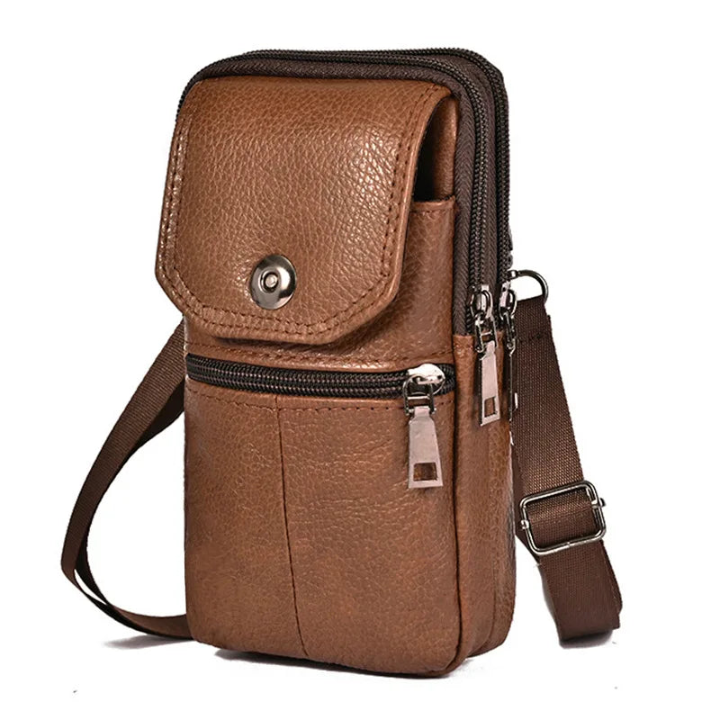 Pochette cuir ceinture homme