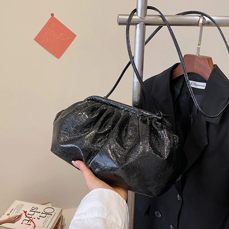 MOODS-Pochettes de soirée dorées pour femmes, sac à bandoulière, sac nuage, sacs à main de créateurs de luxe, fête de mariage, nouveau, 2024