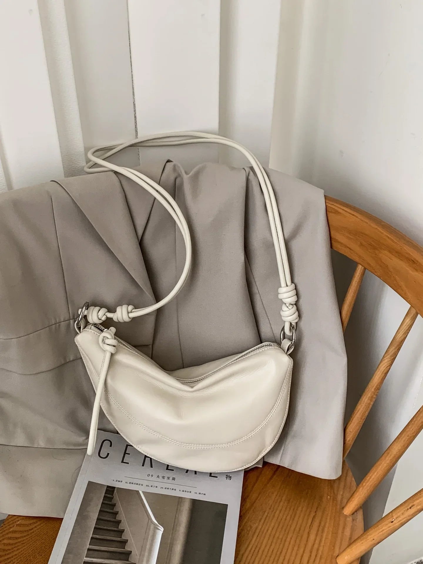 Sac cuir demi-lune