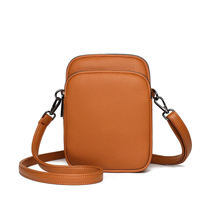 Nouveau 100% véritable peau de vache femmes en cuir sac de téléphone portable sacs à bandoulière pour femmes Sac concepteur Sac à bandoulière sacs de messager Sac