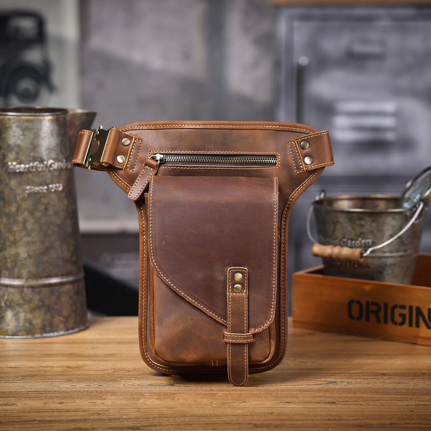 Sac banane bandoulière en cuir
