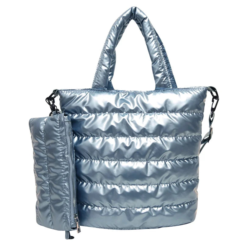 sac de luxe femme sac bandoulière femme sac de luxe femme marque célèbre MOODS-Ensemble de Sacs à Main en Tissu de Coton Matelassé pour Femme, 2 en 1, observateur, Grande Capacité, Cabas, Dernière Collection Hiver 2025