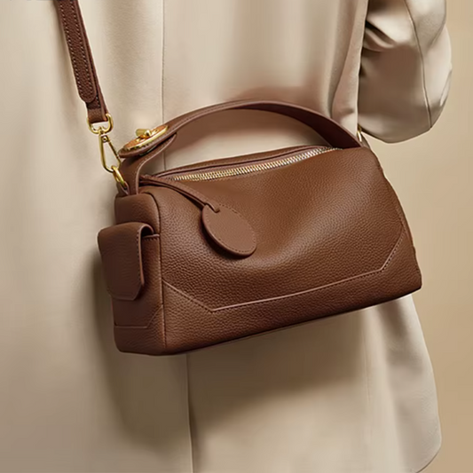 FOXER 2026 Nouveau Sac à Bandoulière pour Femme en Cuir Véritable, Sac à Main Grande Capacité, Sac Bandoulière Polyvalent pour Femme, Sac Oreiller