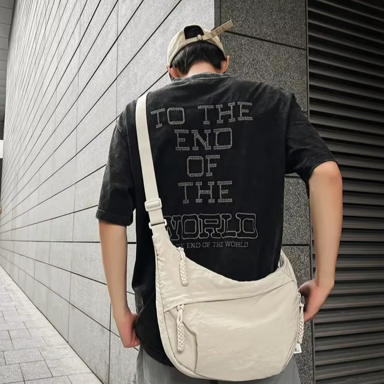 Sac à bandoulière en tissu doux pour femmes, couleur unie, Style étudiant décontracté, grands sacs à main, sacs Hobos pour femmes
