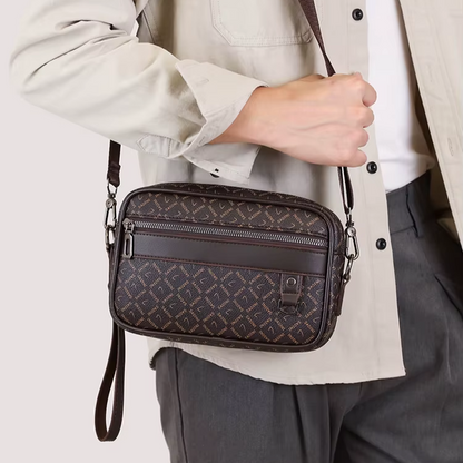 Sac pour hommes d'affaires de haute qualité en cuir PU souple Sac à main pour homme Sac à bandoulière multi-fonctionnel pochette pour hommes avec sangle de taille Sac