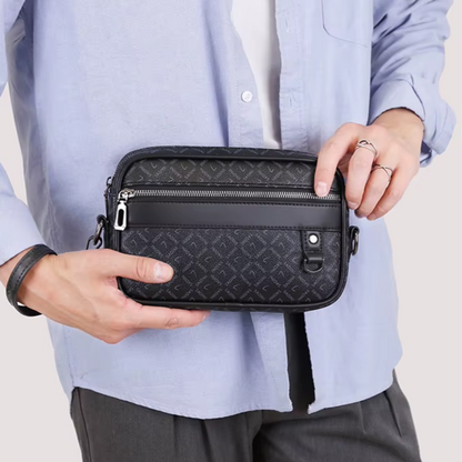 Sac pour hommes d'affaires de haute qualité en cuir PU souple Sac à main pour homme Sac à bandoulière multi-fonctionnel pochette pour hommes avec sangle de taille Sac