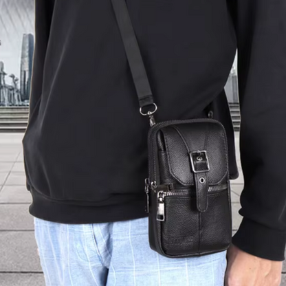 Pochette ceinture en cuir pour homme