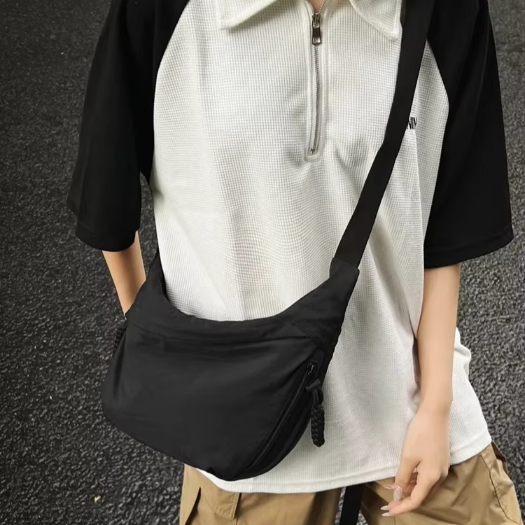 Sac à bandoulière en tissu doux pour femmes, couleur unie, Style étudiant décontracté, grands sacs à main, sacs Hobos pour femmes