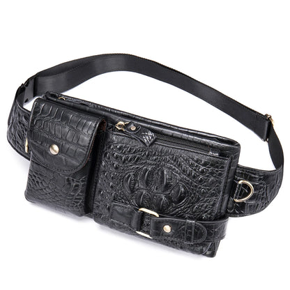 Sac banane cuir croco