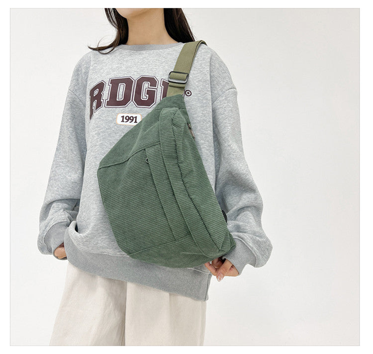 Grand sac banane velours