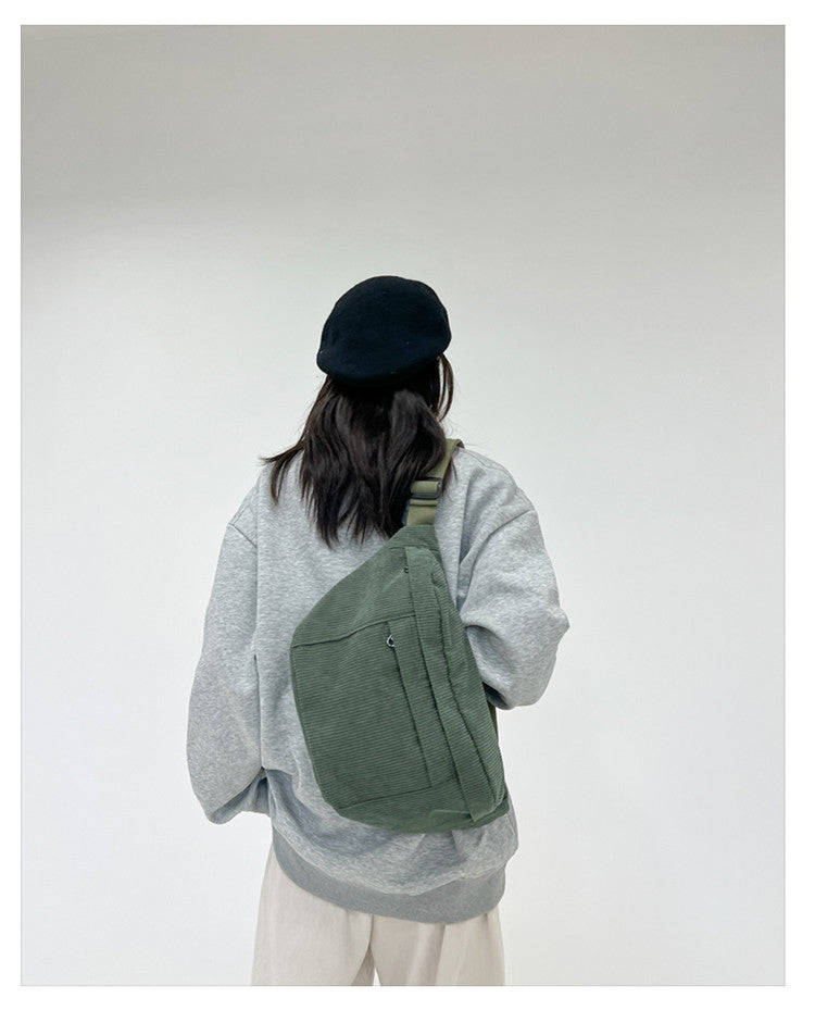Grand sac banane velours