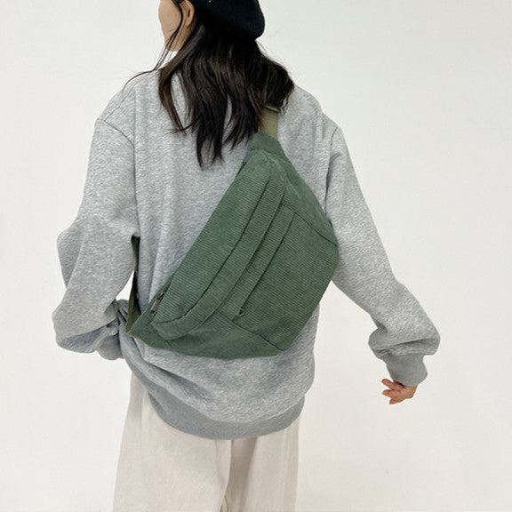 Grand sac banane velours
