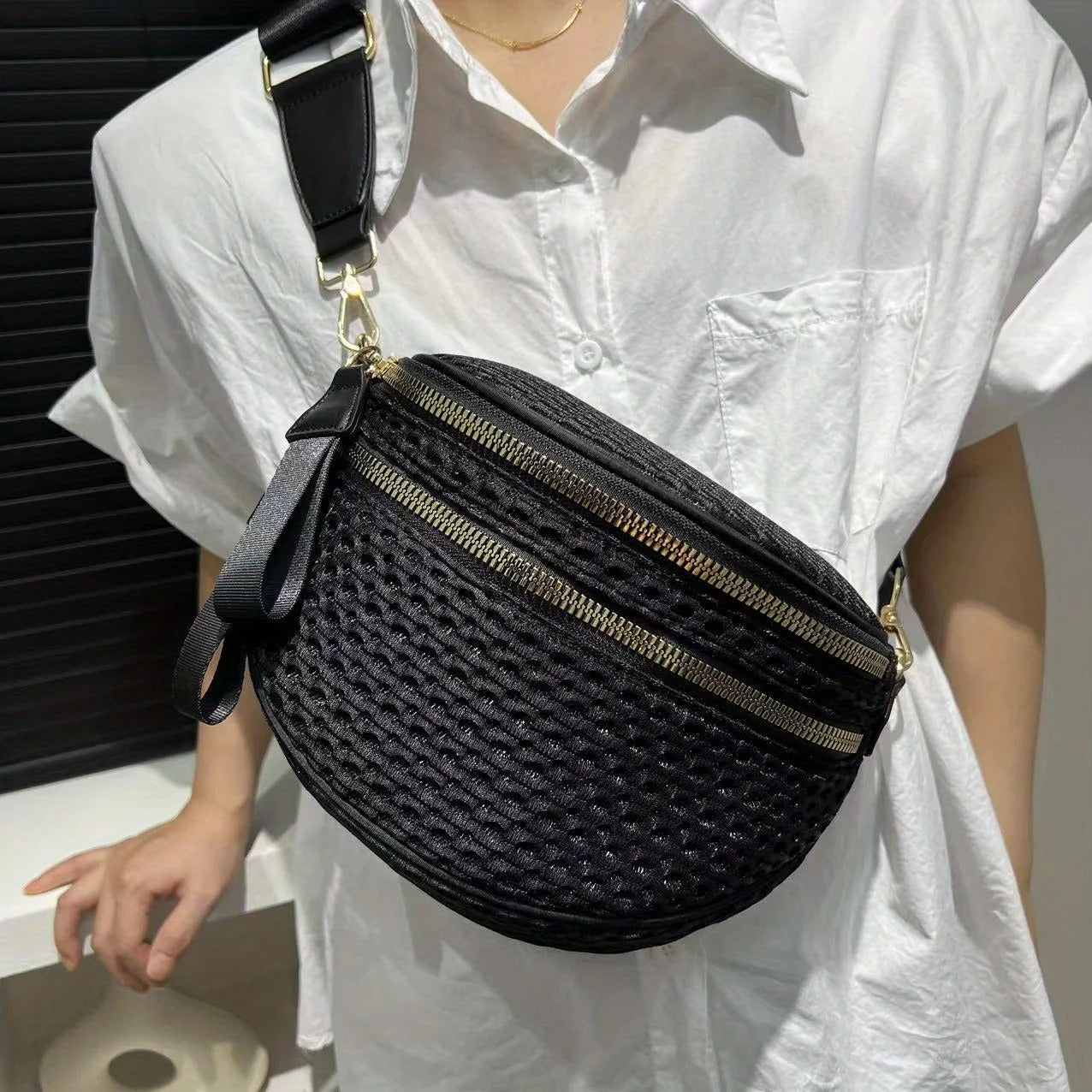 Sac banane tressé