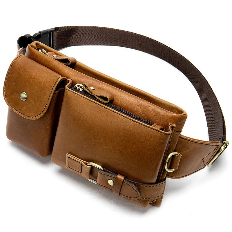 Sac banane multi poches cuir