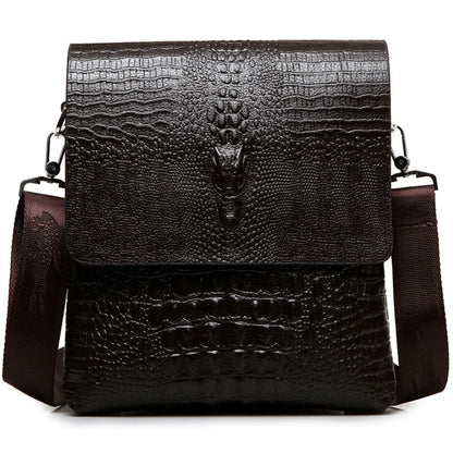 Marque de luxe Alligator hommes sac à bandoulière en cuir affaires Crocodile Grain sac à bandoulière pour hommes sac de messager mâle sacoche décontractée