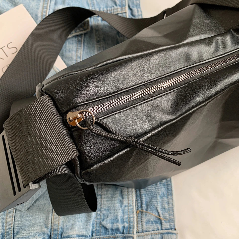 Grands sacs à motif géométrique pour femmes, sac à bandoulière en cuir PU de couleur Pure pour filles, fourre-tout Boston décontracté pour voyage de rue