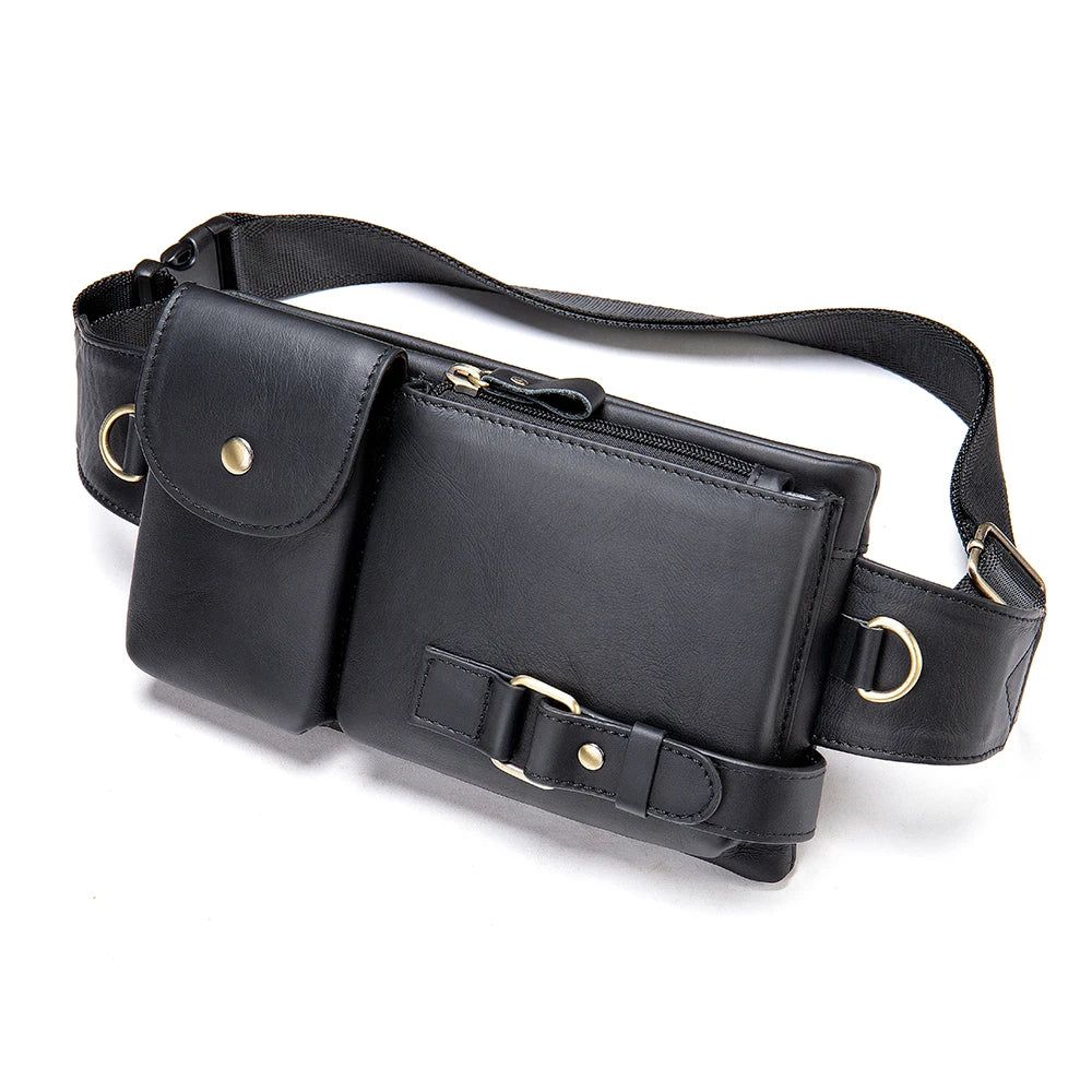 Sac banane multi poches cuir