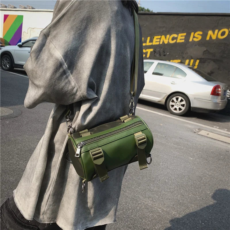 Sacs à bandoulière imperméables en Nylon pour femmes, pochette d'outillage pour Couples, sacs Hip Hop de rue, sacs à main de luxe unisexe, sacoches baril
