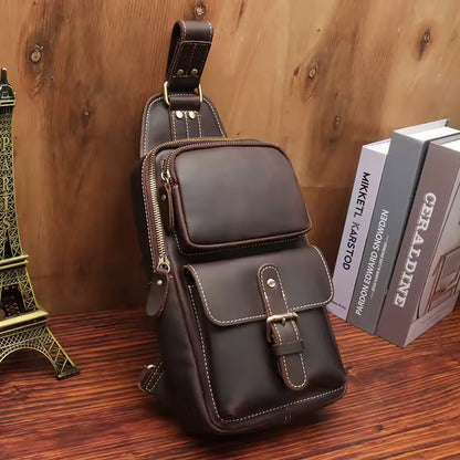 Sac banane homme en cuir