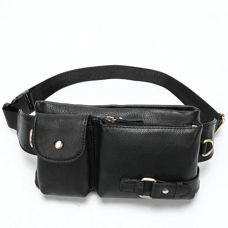 Sac banane multi poches cuir