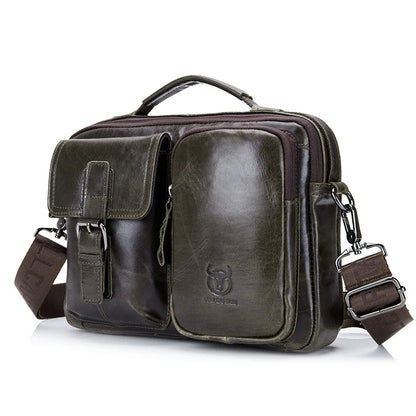 BULLCAPTAIN nouveau sac à bandoulière en cuir véritable pour hommes porte-documents pour hommes sac de messager décontracté mallette d'affaires Style hommes sac à bandoulière