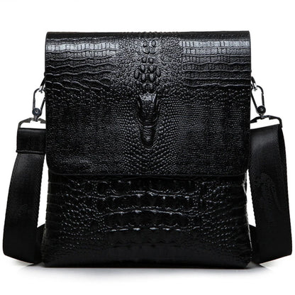 Marque de luxe Alligator hommes sac à bandoulière en cuir affaires Crocodile Grain sac à bandoulière pour hommes sac de messager mâle sacoche décontractée