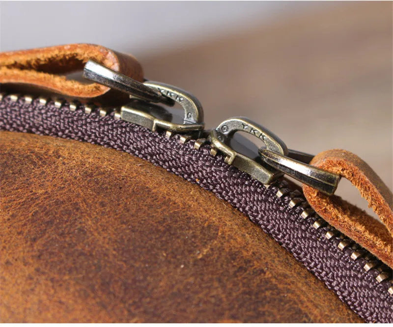 Sac banane cuir marron