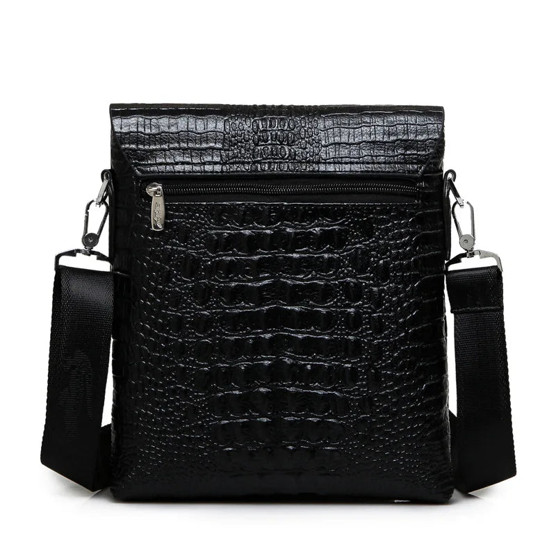 Marque de luxe Alligator hommes sac à bandoulière en cuir affaires Crocodile Grain sac à bandoulière pour hommes sac de messager mâle sacoche décontractée