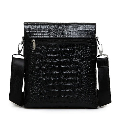Marque de luxe Alligator hommes sac à bandoulière en cuir affaires Crocodile Grain sac à bandoulière pour hommes sac de messager mâle sacoche décontractée
