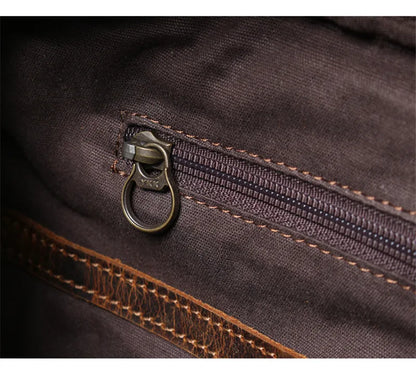 Sac banane cuir marron