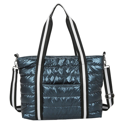 Sacs à main rembourrés en coton pour femmes, grands sacs à bandoulière, espace coton, fourre-tout de grande capacité, sac de shopping, nouvelle collection hiver 2021