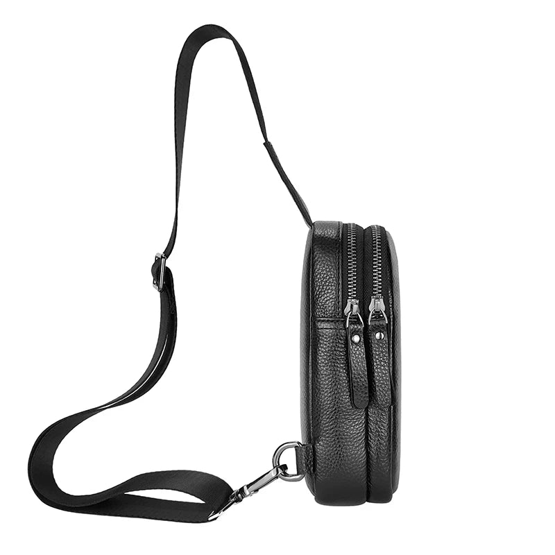 Sac banane noir cuir