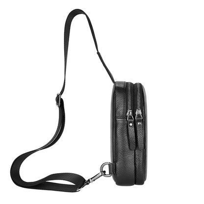 Sac banane noir cuir