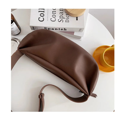 Grand sac banane cuir femme