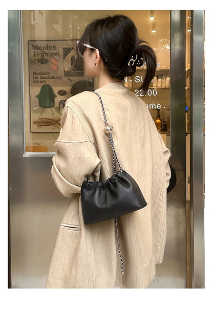 Sac bandoulière chic et compact FOXER 2026 pour femme en cuir véritable, mini sac à bandoulière tendance pour femme, pochette à chaîne pour téléphone