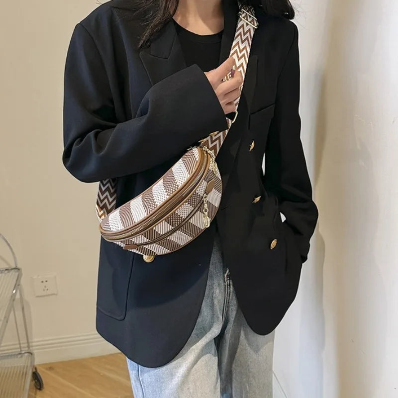 Sac banane rayé