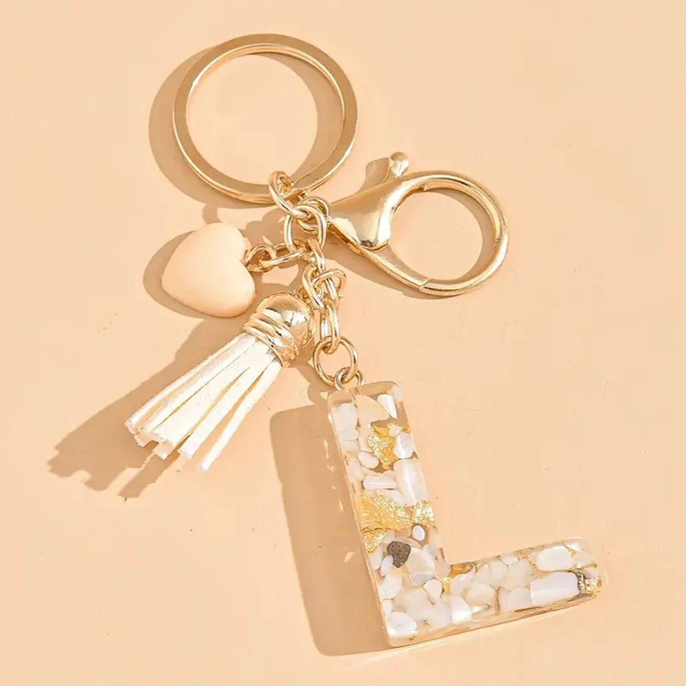 Porte clé avec lettre alphabet