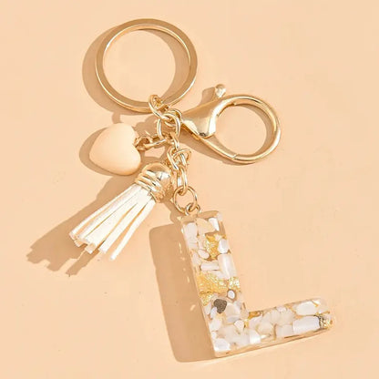 Porte clé avec lettre alphabet