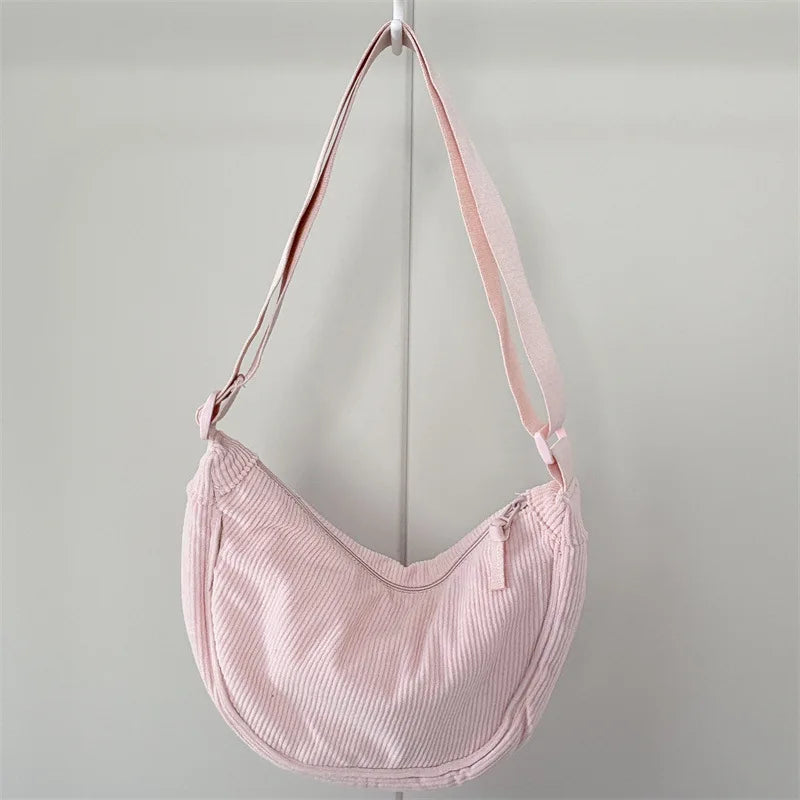 Sac demi-lune velours