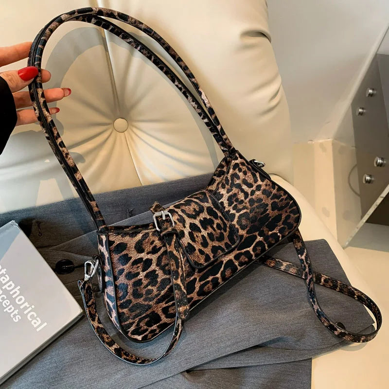 sac de luxe femme sac a main femme bandoulière MOODS-Mini sac à bandoulière imprimé léopard pour femme, sacs initiés sous les bras, style français, sacs à main de créateur de luxe, dernier cri, 2024