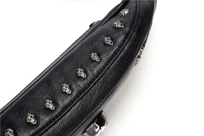 Sac banane noir en cuir