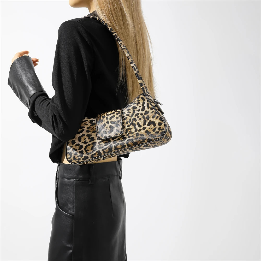 sac de luxe femme sac a main femme bandoulière MOODS-Mini sac à bandoulière imprimé léopard pour femme, sacs initiés sous les bras, style français, sacs à main de créateur de luxe, dernier cri, 2024