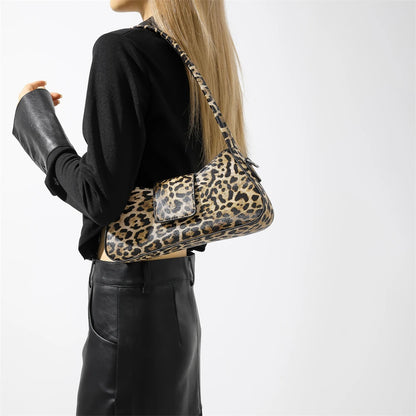 sac de luxe femme sac a main femme bandoulière MOODS-Mini sac à bandoulière imprimé léopard pour femme, sacs initiés sous les bras, style français, sacs à main de créateur de luxe, dernier cri, 2024