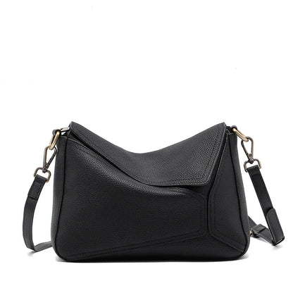Sac à bandoulière géométrique en cuir de vache 100% pur pour femmes, sac à bandoulière de couleur unie pour dames, grande capacité, oreiller, sac à main de luxe