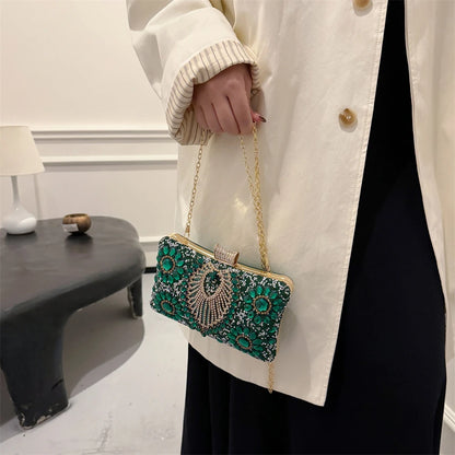 sac de luxe femme pochette soirée femme sac de soirée pour femme Pochettes de soirée en biscuits étincelants pour femmes, sac à bandoulière QueParty Gemstone, sacs à main de créateur, luxe, mariage, Rh, 2024