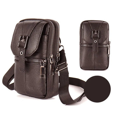 Pochette ceinture en cuir pour homme