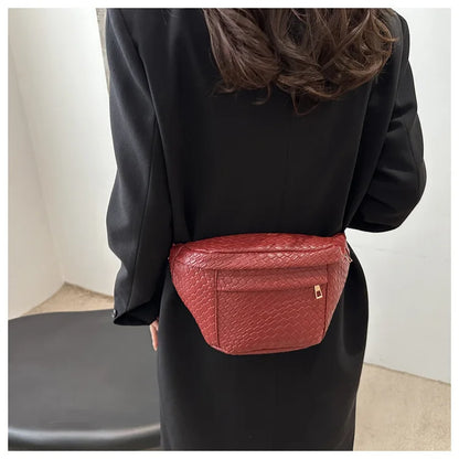 Sac banane cuir tressé